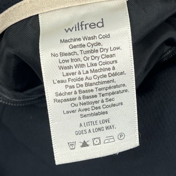 Aritzia Wilfred Geneva Black High Rise Tie Waist Straight Trouser Ankle Pant 0 - Picture 10 of 11